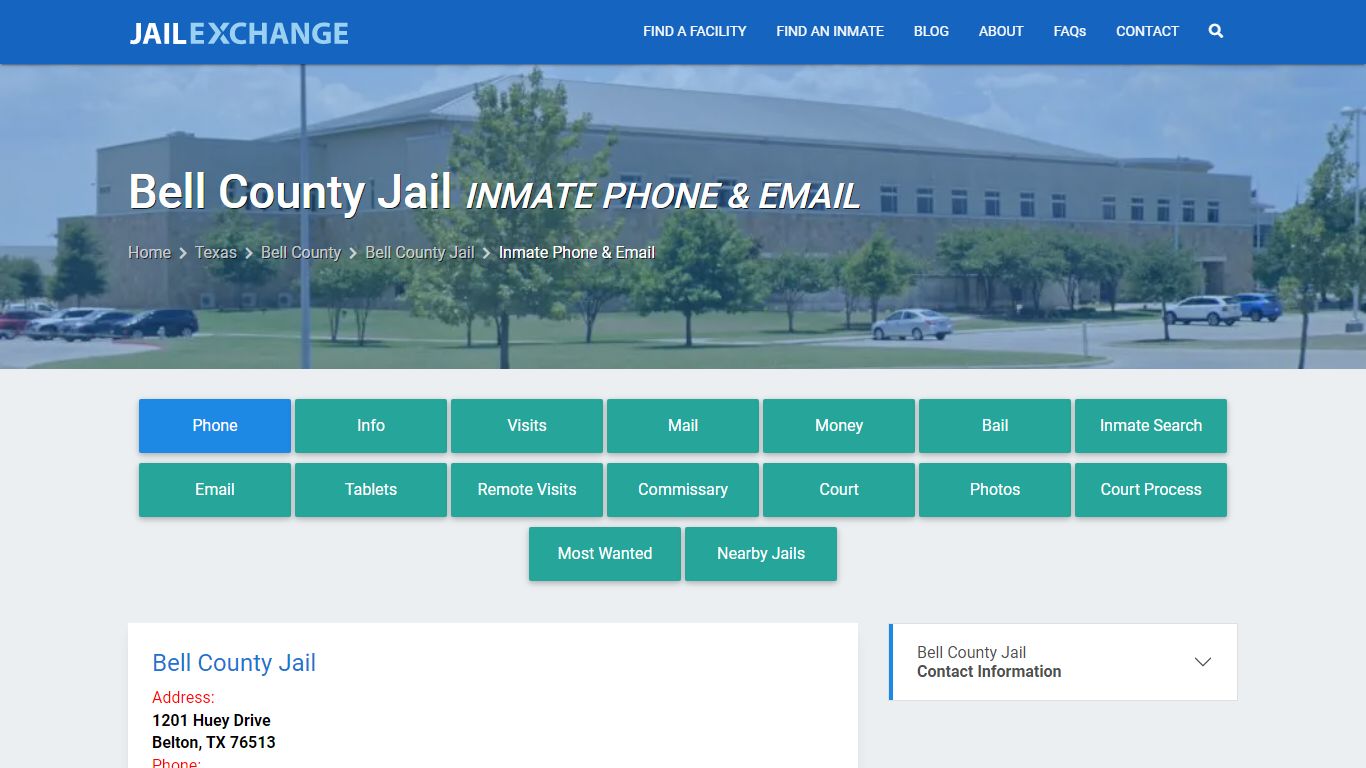 Inmate Phone - Bell County Jail, TX - Jail Exchange